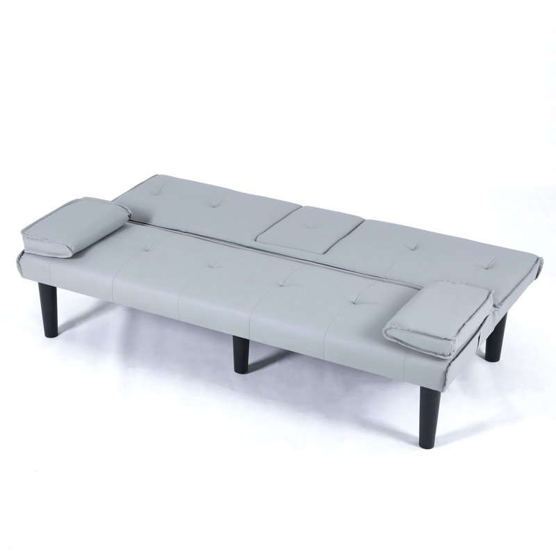 67 - Inch Multi Functional Bed In Gray, Foldable And Cup Holder For Leisure Moments One Click Switch Entertainment Various Spaces