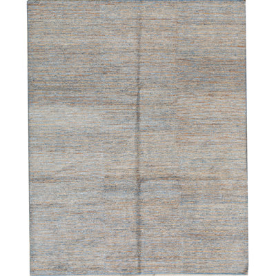 Tapis bleu et naturel noué à la main de haute qualité