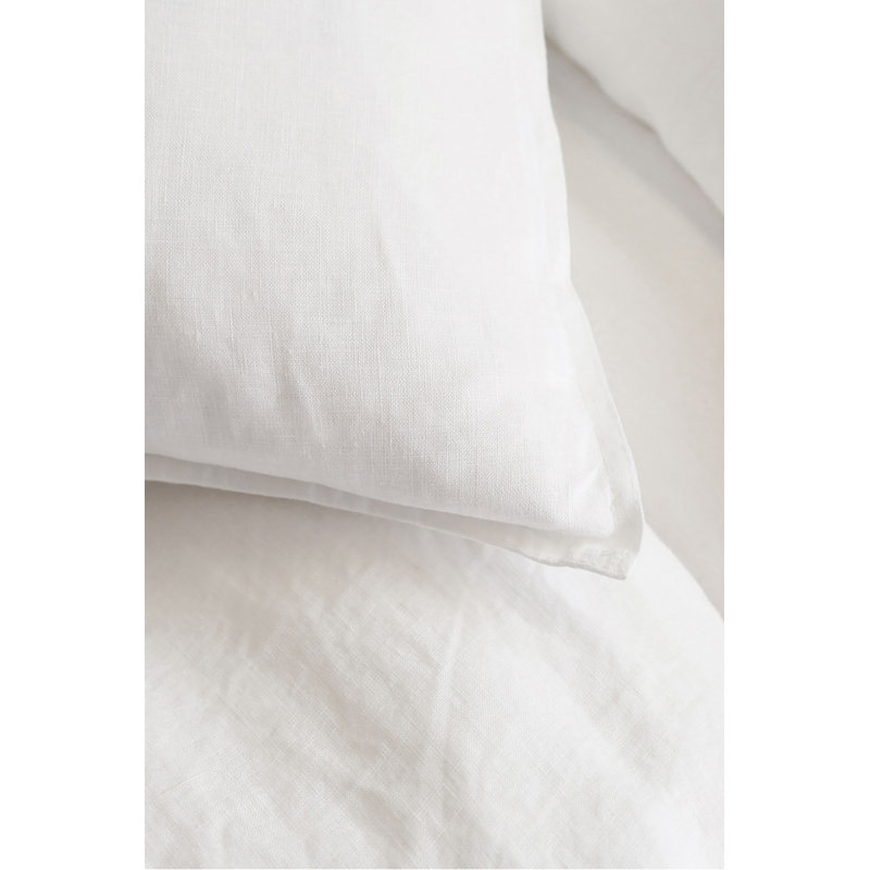 Parker White 100% Cotton 300 TC Modern & Contemporary 3 Piece Duvet Cover Set, Rayon from Bamboo, Ivory