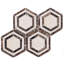 Carreau de mosaïque en marbre hexagonal 12 po x 12 po Santorini-63332458