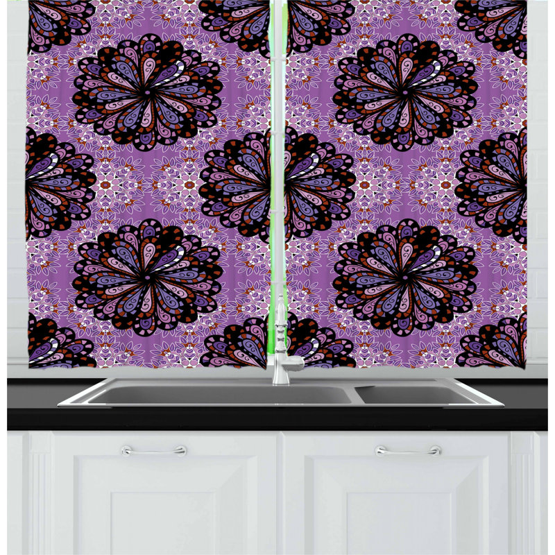 No Theme Pointed Kitchen Curtain