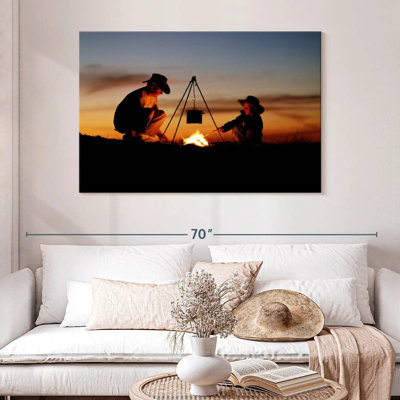 Father And Son Camping