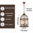 4-Light Vintage Birdcage Crystal Chandelier, Adjustable Height Dimmable Industrial Pendant Light for Dining Room, Foyer, Bar