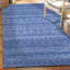 Tapis bleu en polypropylène tissé à plat à la machine Ashalyn-492617996