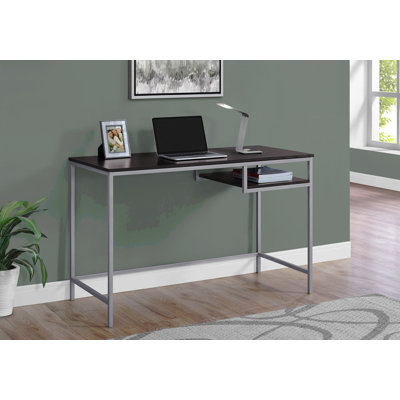Bureau d'ordinateur, bureau personnel, ordinateur portable, L 48 po, stratifié de travail, métal, contemporain, moderne