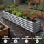 Jardin surélevé galvanisé 8 x 1,3 x 1,5 pi, fond ouvert, argent-673331895-673331892