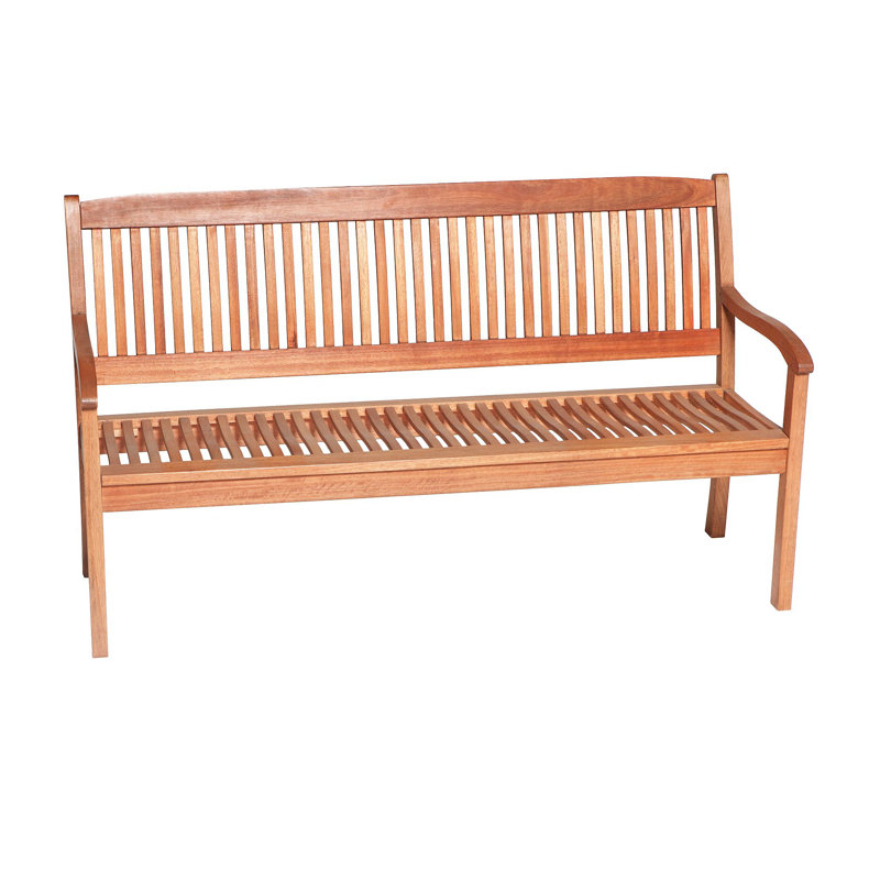 Adabpreet Wood Outdoor Bench, 91cm H x 157cm W x 63.5cm D