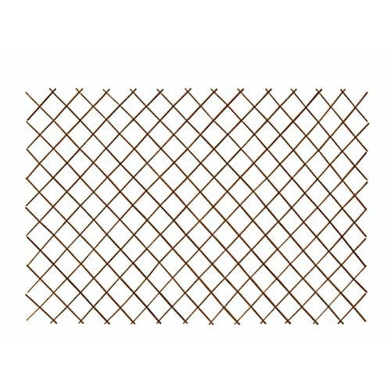 72" Light Mahogany Wood Expanding Trellis Fence