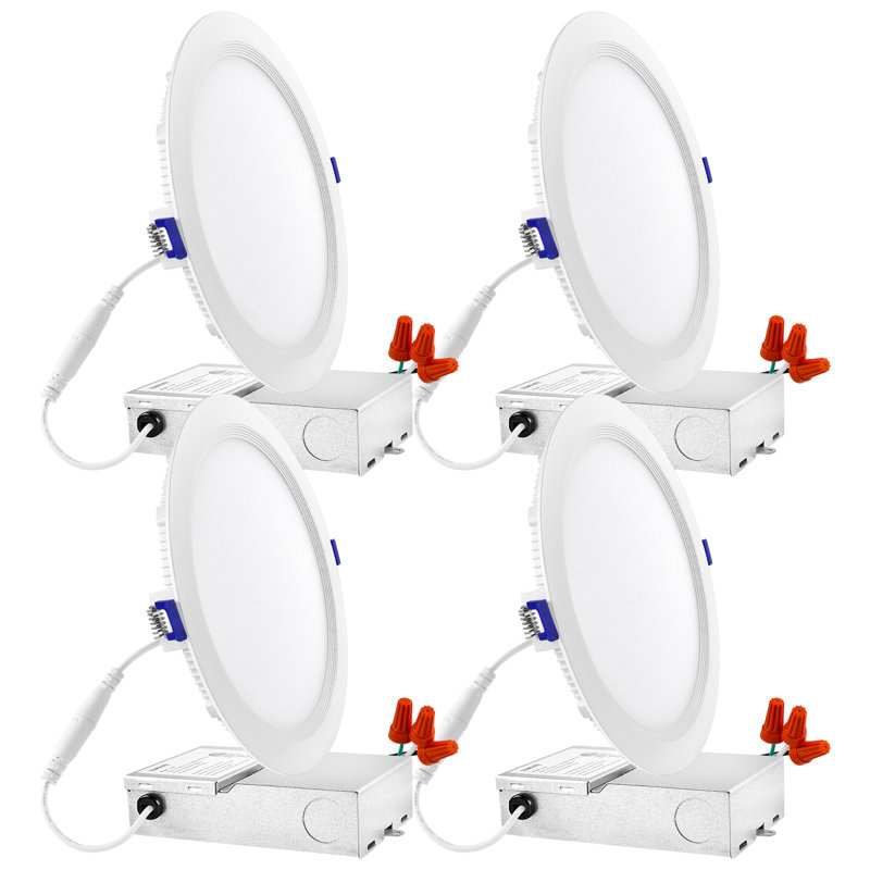 8'' Dimmable Air-Tight IC Rated LED Canless Recessed Lighting Kit