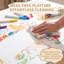 Ensemble table et chaises pliantes 7 pièces pour enfants, surface en PU avec bords arrondis anticollision, préassemblé pour la maison, la garderie et les activités scolaires-137913112