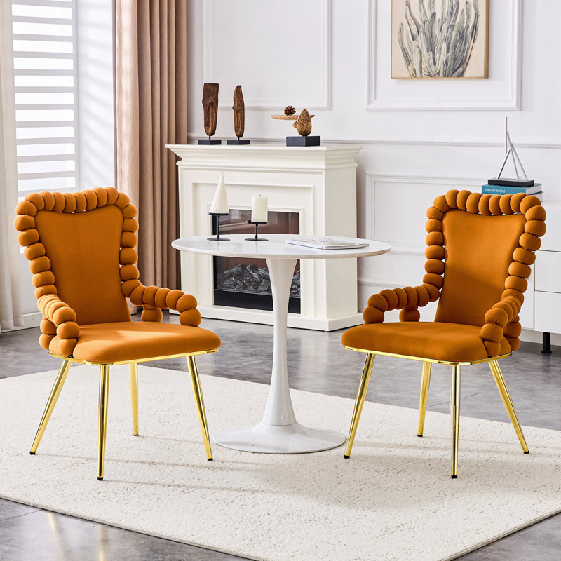 Chaises de salle à manger orange