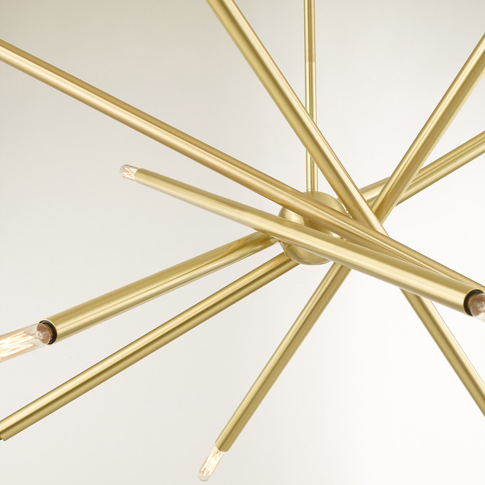 Poco 12 - Light Dimmable Sputnik Chandelier, Satin Brass, 12