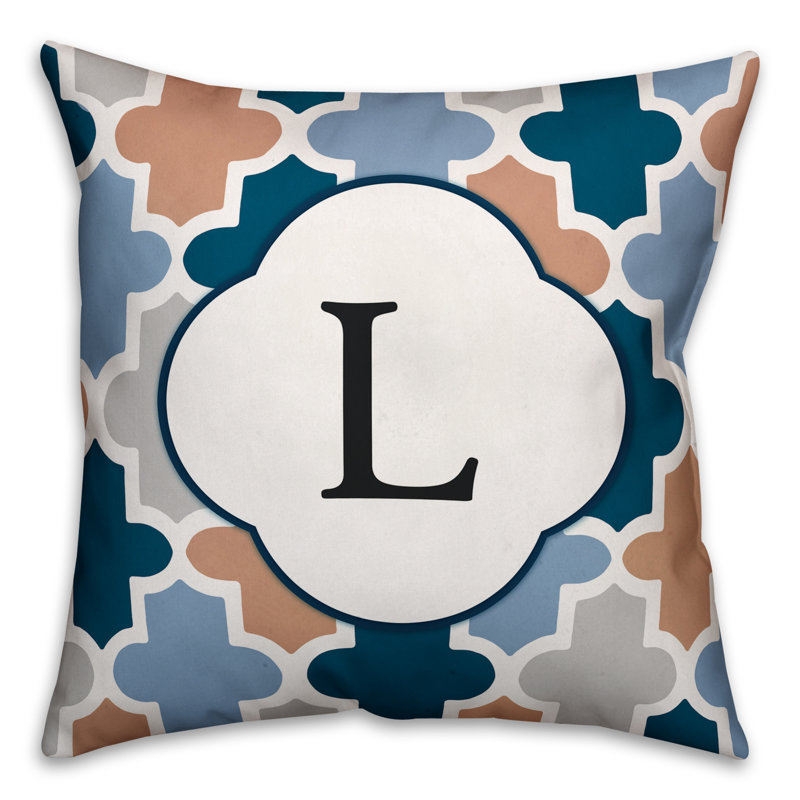 Quatrefoil Geometric Reversible Throw Pillow, L