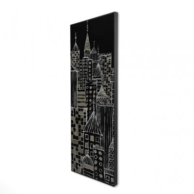 Illustration de tours de ville sur toile