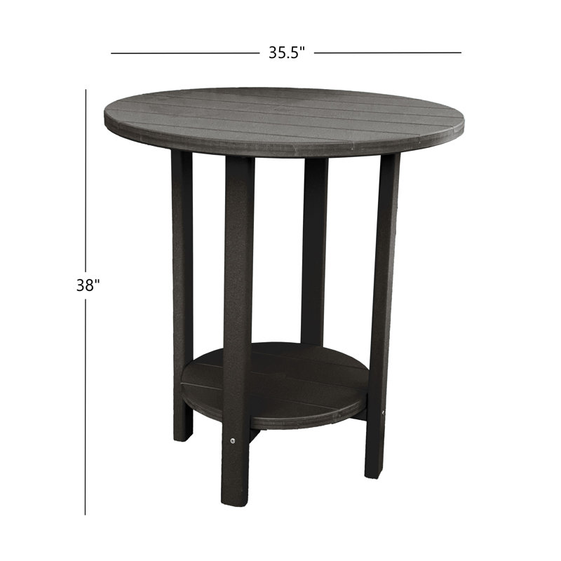 Phat Tommy Tall Outdoor Bistro Table and Chairs Set, Black