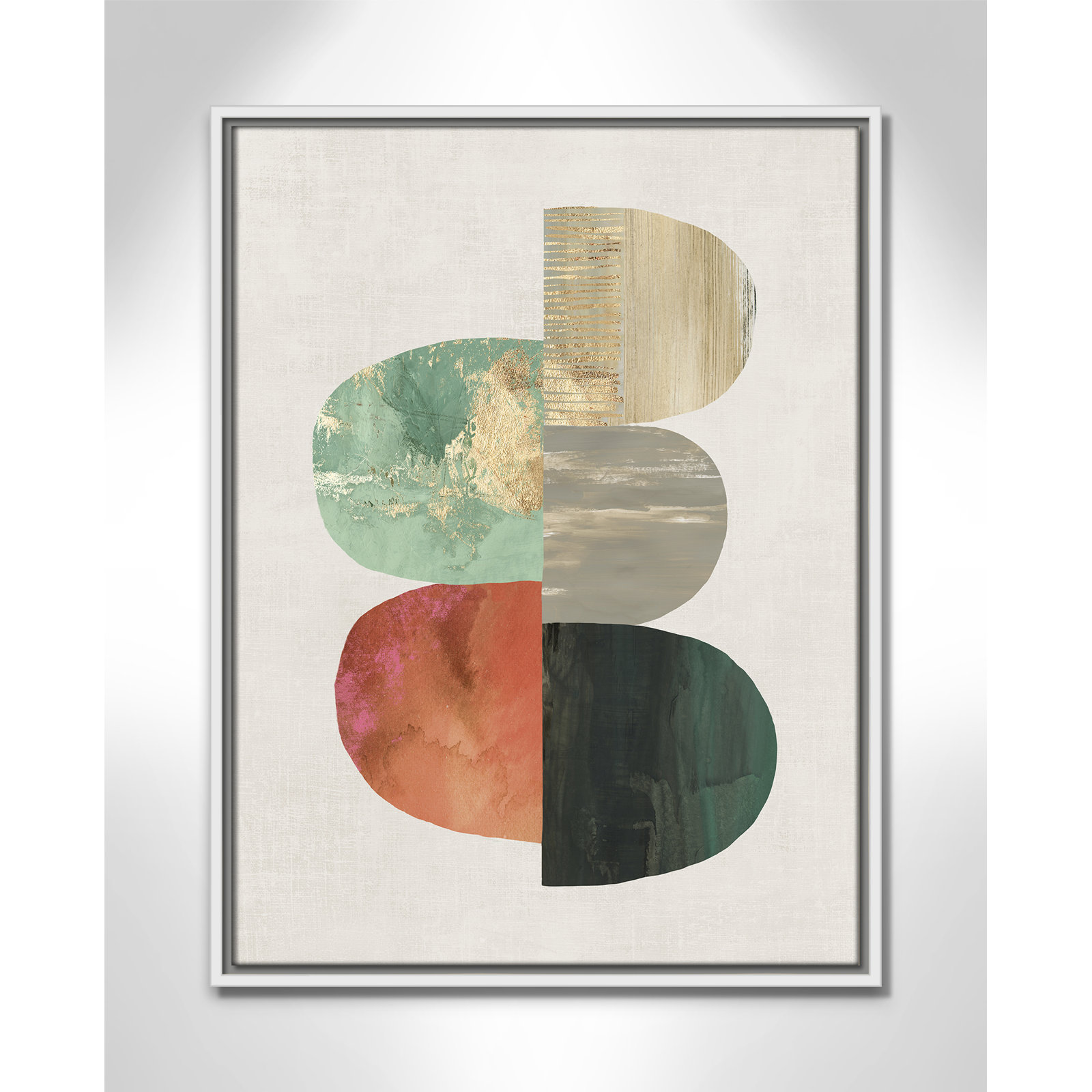 Evolving Energy I - Painting Print, Picture Framed Canvas, 25.5" H x 19.5" W, White