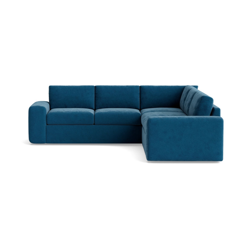 The OG Sectional, Left Hand Facing, Performance Velvet - Denim