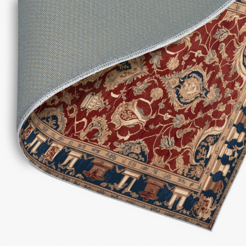 French Black Indoor and Outdoor Area Rug, Rectangle 2' x 3'