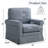33'' Wide Modern Linen Striped Swivel Upholstered Arm Accent Chair (Set of 6)-1562669759-1559731499
