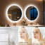 Round Lighted Wall Mounted Bathroom Mirror-1381040259