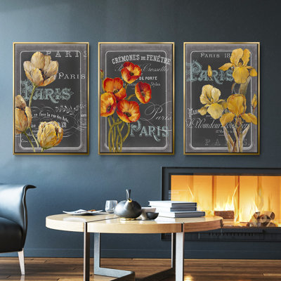 Tableau noir 3 pièces Paris II