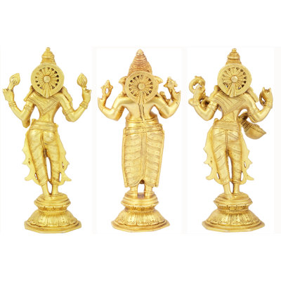 Ensemble de 3 statues Lakshmi Ganesha et Saraswati