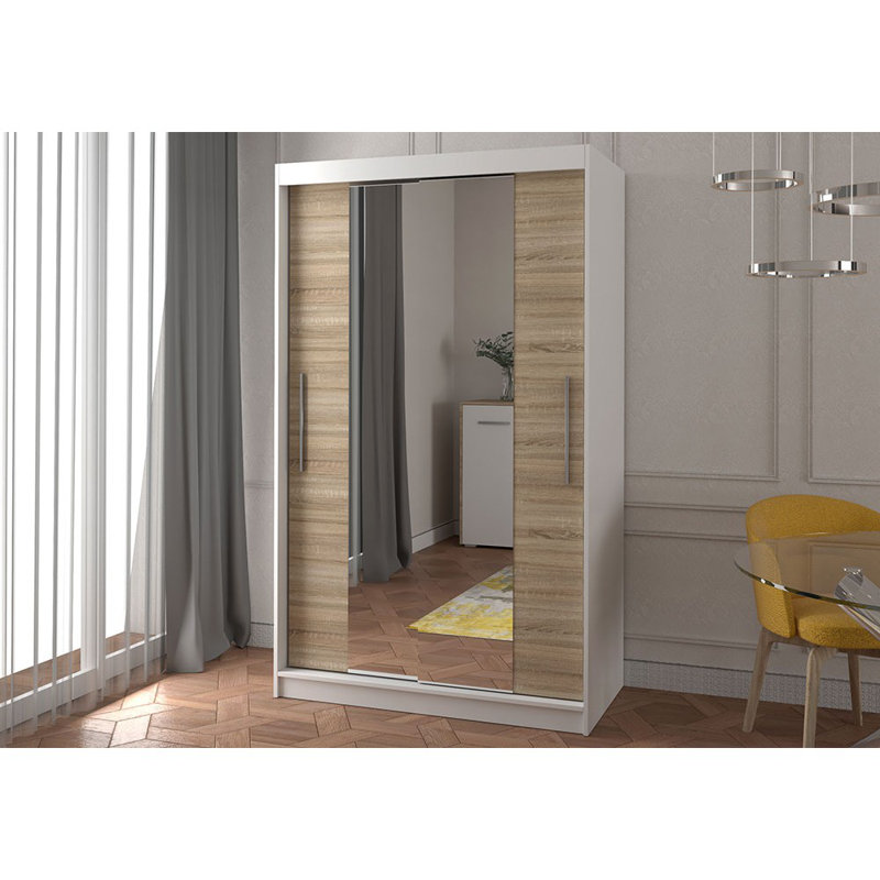 Hepsibah 2 Door Wardrobe, White/Sonoma