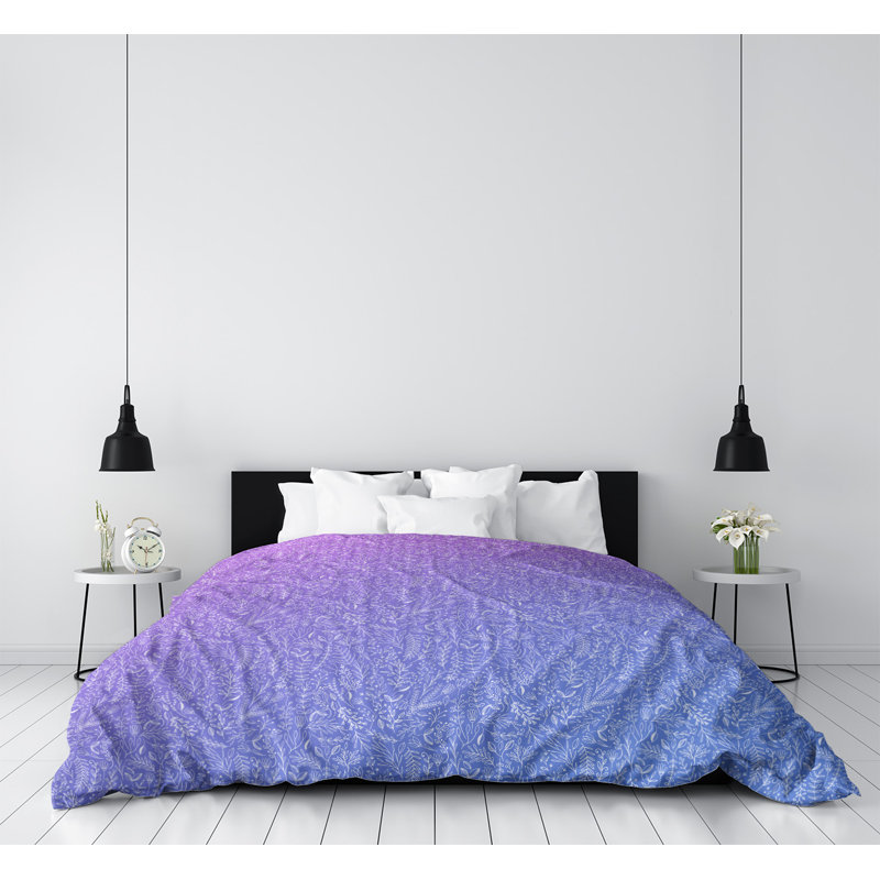 Housse de couette simple Katelyn Elizabeth, Housse de couette simple TG, Microfibre, Mauve / bleu