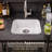 Houzer Undermount Fireclay 19-Inch Square Bar Sink-33090920