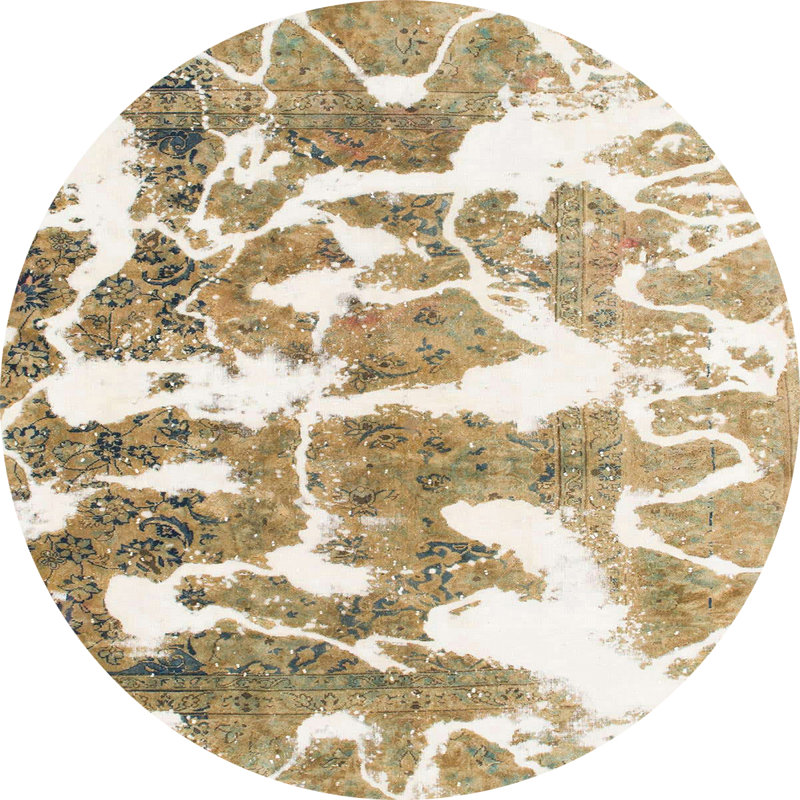 Tapis abstrait moderne 1241, Rond 8 pi