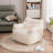 Compression Medium Adult Soft Teddy Fabric Bean Bag Chair With Foam Filled-1335943381