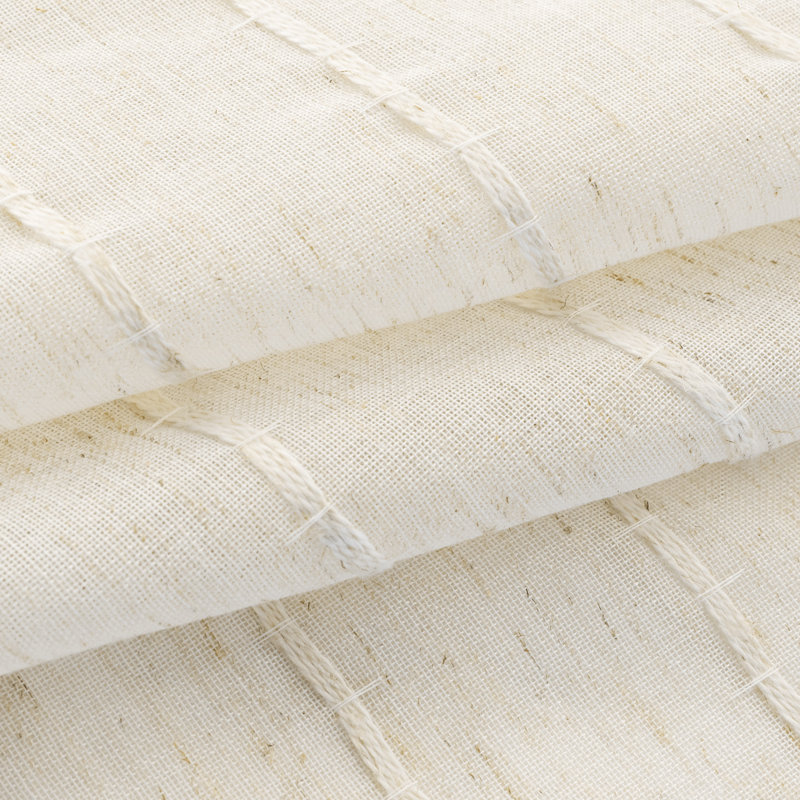 Linen Blend Wavy Stripe Shower Curtain