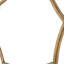 Miroir murale en bois avec cadre en forme d’hexagramme incurvé, brun