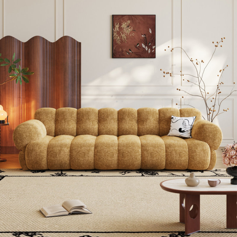 Canapé French Chenille, Jaune