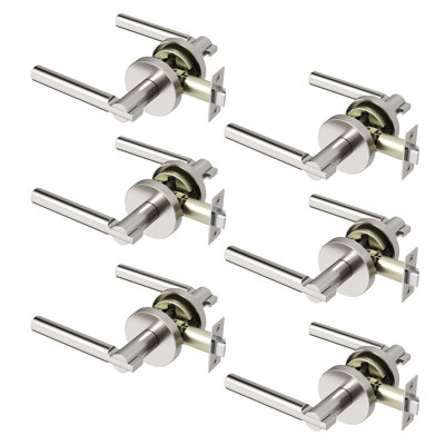 Terra Passage Door Lever Modern Concealed Design For (Hall & Closet) – Sleek Minimalist Style in Brushed Nickel