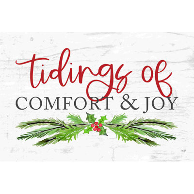 «Tidings Of Comfort And Joy» par Lux + Me Designs - impression sur toile tendue