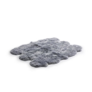 Solid Colour Sheepskin Shag 162cm X 180cm Area Rug