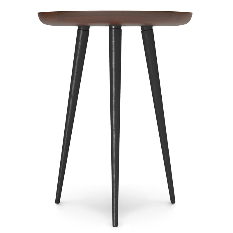 Clairmont Solid Acacia Modern Industrial Round Side Table