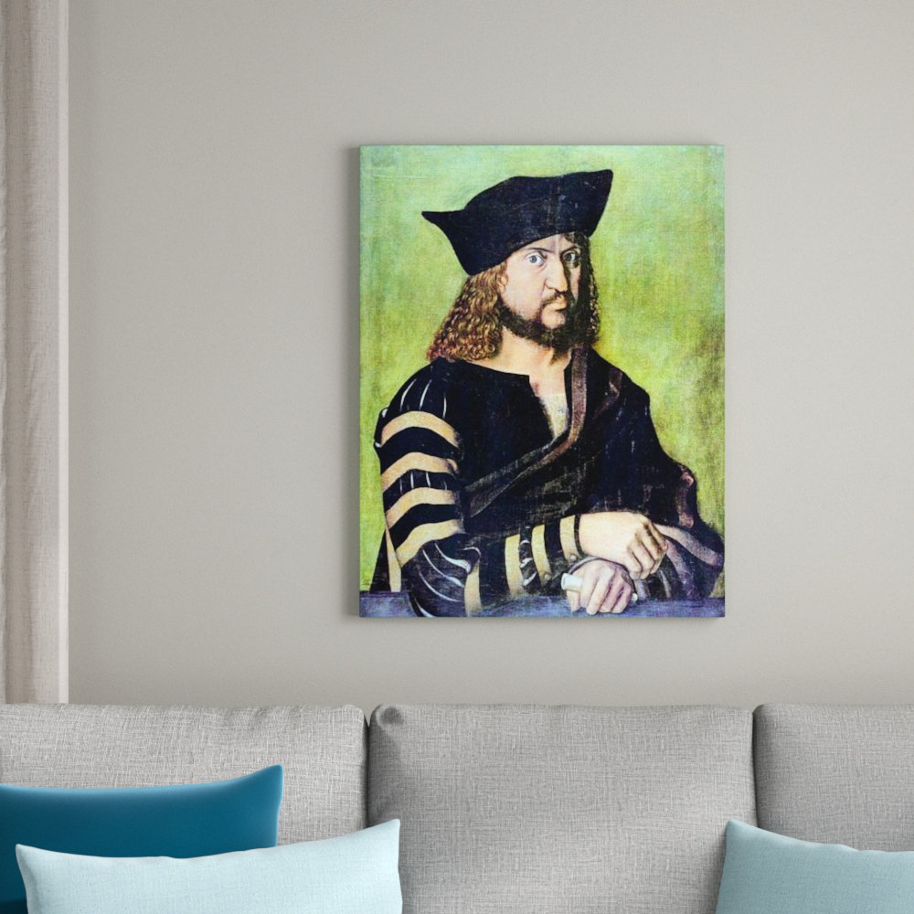 Portrait of Friedrich Des Weisen by Albrecht Dürer - Wrapped Canvas Rectangle Painting
