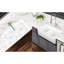 Tablier blanc en céramique, double cuve encastrée, fini, 18 po x 10 po x 33 po, 93 lb, avant encastré, cuve, teinté, 33 po x 18 po x 10 po,