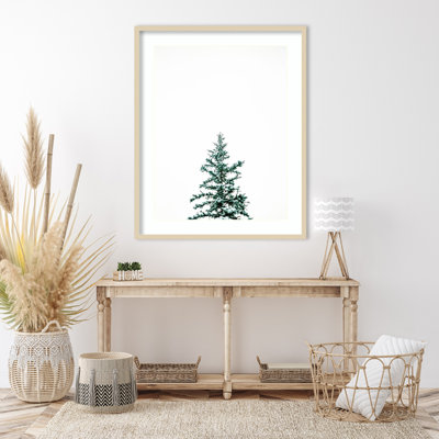 «Winter Trees V» par Justine Milton, reproduction d'art encadrée sur bois