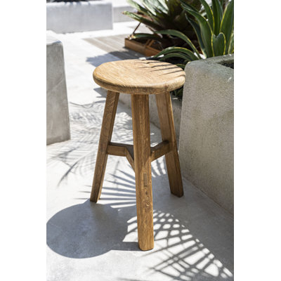 Bowmin Bar Stool with Solid Wood Frame