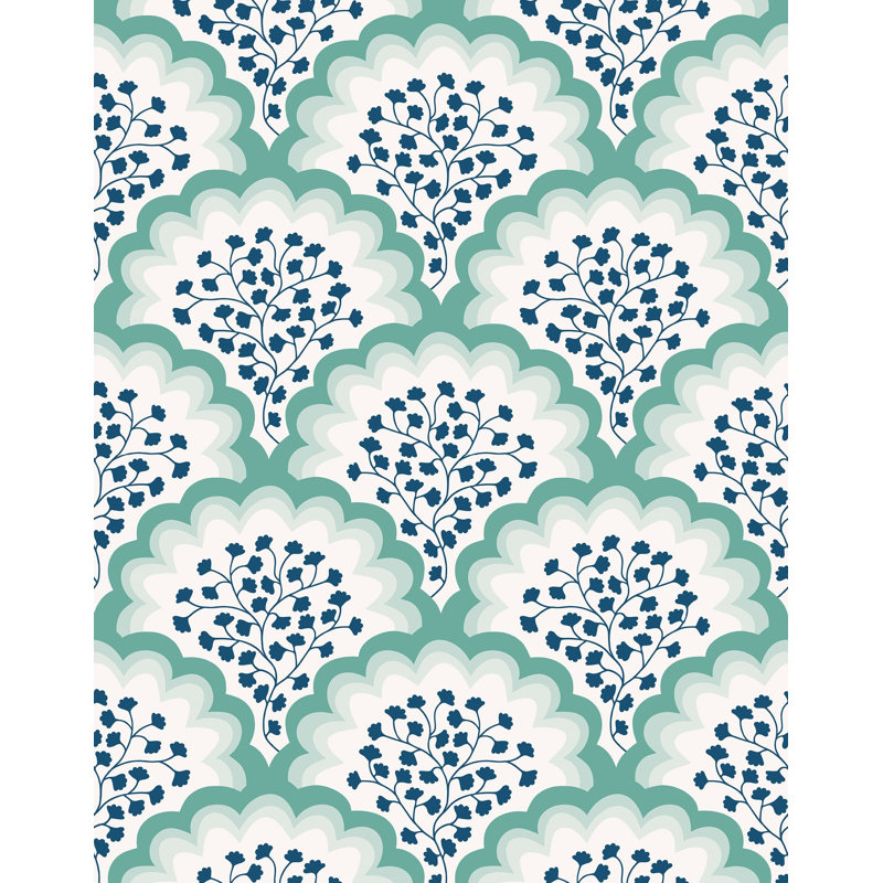 Angelina Wallpaper | Traditional / Roll - 27" x 30', Laurel