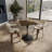 Verve 24" Square MDF Top Dining Table With Stainless Steel Pedestal Base-147055641-147176932