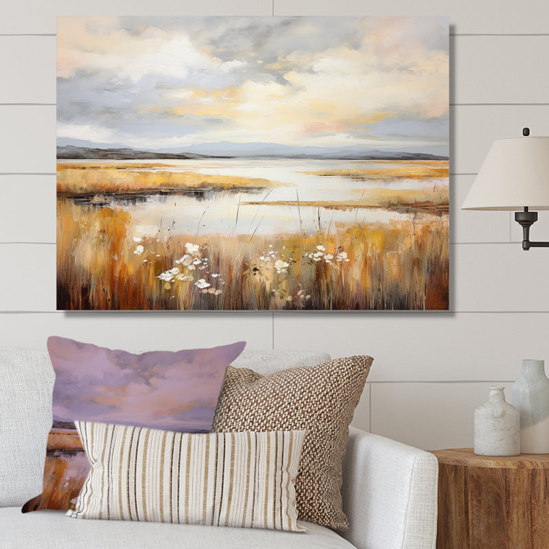 Art liquide prairies prairies majestueuses prairies IV - prairies, Toile tendue, H 16 po x l 32 po x P 1 po