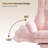 Big and Tall Office Chair, Flip Armrests for Pets & Cross Legged Sitting, Executive Ergonomic Computer Gaming Chair with Foot Rest, Teddy Fleece Wide Seat Reclining Desk Chair, Pink-1934925169