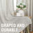 Linen Curtains for Living Room 2 Panels Back Tab Loop Pocket Textured Light Filtering Semi Sheer Rustic Farmhouse Boho Curtain for Bedroom , Pale Oak-16304800-16304813