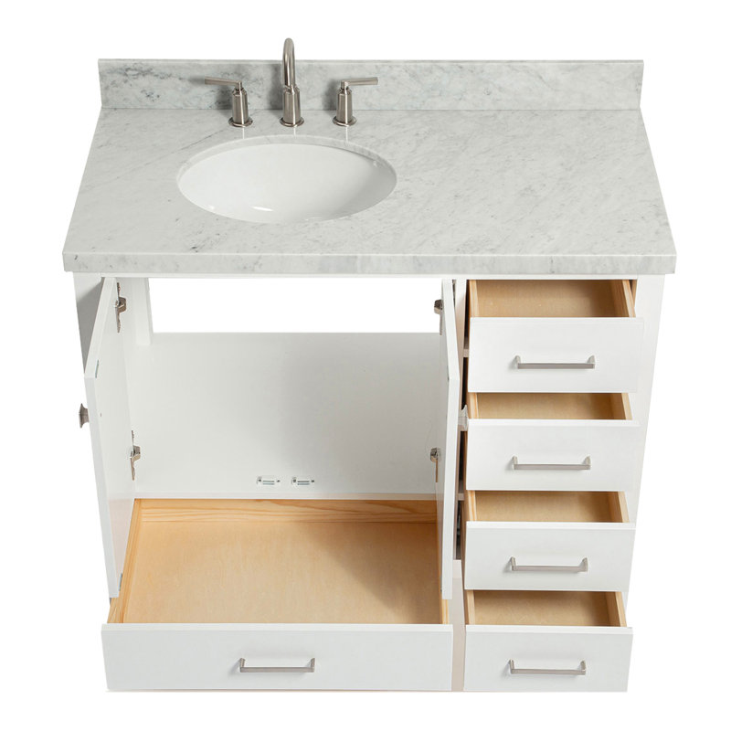 Ensemble de meuble-lavabo simple 43 po Flynt, Blanc