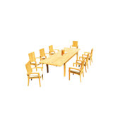 Atnas Outdoor 13 - Piece Teak Dining Set