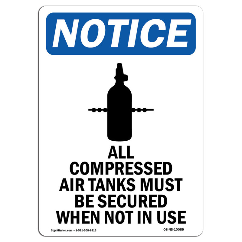 Tout signe d'air comprimé avec symbole